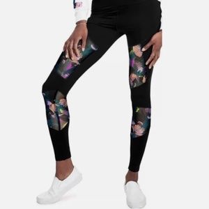 PINK by Victoria’s Secret floral mesh bonded leggings